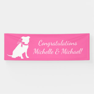 Pit Bull Dog Baby shower Roze Girl Pitbull Spandoek