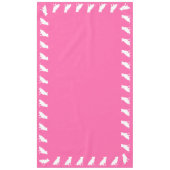 Pit Bull Dog Baby shower Roze Girl Pitbull Tafelkleed (Voorkant)