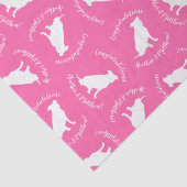 Pit Bull Dog Baby shower Roze Girl Pitbull Tissuepapier (Detail)