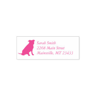 Pit Bull Dog Baby shower Roze Girl Pitbull Zelfinktende Stempel