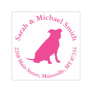Pit Bull Dog Baby shower Roze Girl Pitbull Zelfinktende Stempel