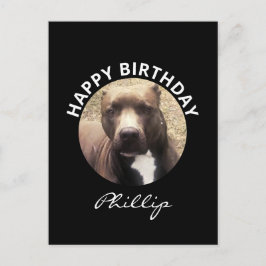 Pit Bull Dog Birthday Custom Photo Briefkaart