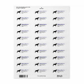 Pit Bull Dog Breed Silhouette Return Address Etiket (Full Sheet)