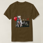 Pit Bull Dog Clown Oh it Rain Balloon Funny Hallow T-shirt (Design voorkant)