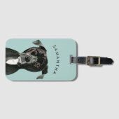 Pit Bull Dog Custom Bagagelabel | Overdenking (Voorkant (horizontaal))