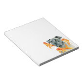 Pit Bull Dog en Goldfish Waterverf Notitieblok (Schuin)