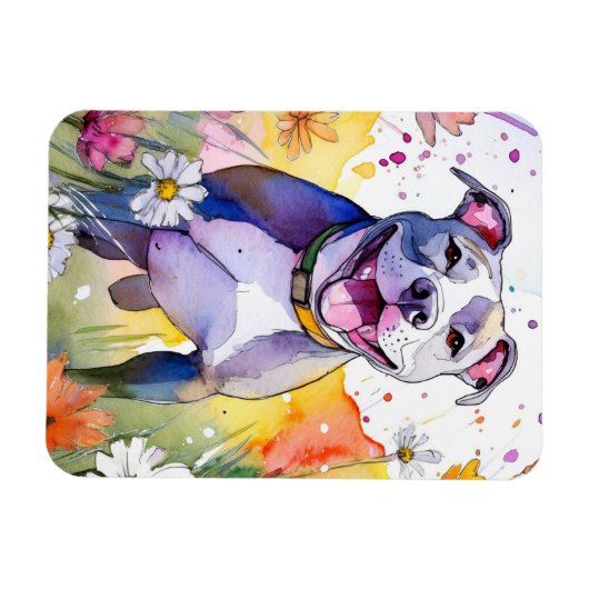 Pit Bull Dog Fotomagneet Magneet (Horizontaal)