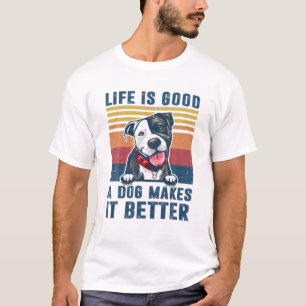 Pit Bull Dog Gifts Funny Pit Bull Dog Dad Mannen T-shirt