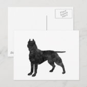 Pit Bull Dog Grunge Silhouette Briefkaart (Voorkant / Achterkant)