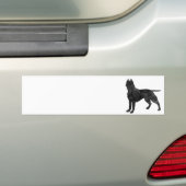 Pit Bull Dog Grunge Silhouette Bumpersticker (Op auto)