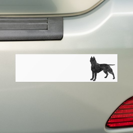 Pit Bull Dog Grunge Silhouette Bumpersticker (Op auto)
