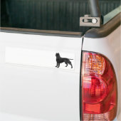 Pit Bull Dog Grunge Silhouette Bumpersticker (Op Truck)