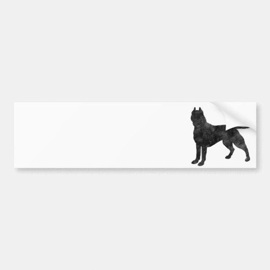 Pit Bull Dog Grunge Silhouette Bumpersticker (Voorkant)