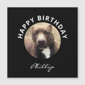 Pit Bull Dog Happy Birthday - persoonlijk magneet (Voorkant)