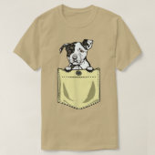 Pit Bull Dog in Pocket Puppy Pitbull T-Shirt (Design voorkant)