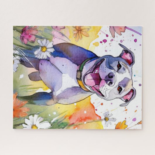 Pit Bull Dog Jigsaw Puzzel (Horizontaal)