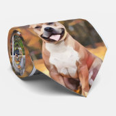 Pit Bull Dog Mannen Stropdas Abstracte kunst (Opgerold)