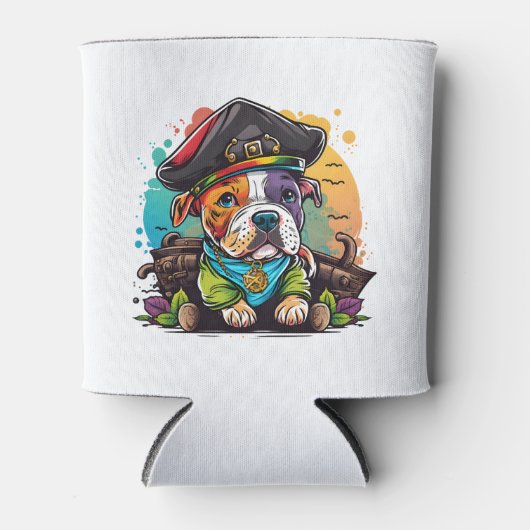 Pit Bull Dog Pirate Blikjeskoeler (Voorkant)