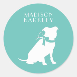 Pit Bull Dog Puppy Pitbull Classic Round Sticker