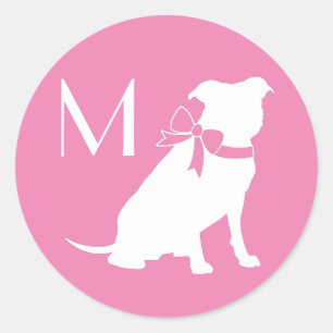 Pit Bull Dog Puppy Pitbull Classic Round Sticker