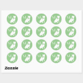 Pit Bull Dog Puppy Pitbull Classic Round Sticker (Vel)