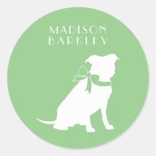 Pit Bull Dog Puppy Pitbull Classic Round Sticker