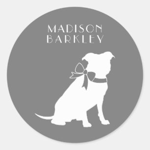 Pit Bull Dog Puppy Pitbull Classic Round Sticker