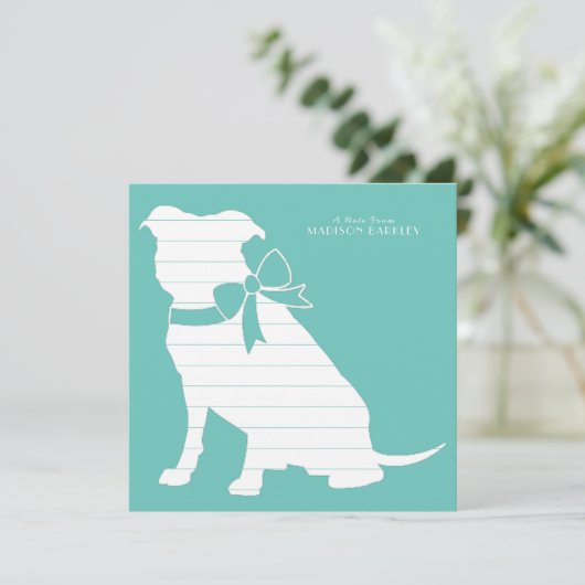 Pit Bull Dog Puppy Pitbull Dank je wel Bedankkaart (Staand voorkant)