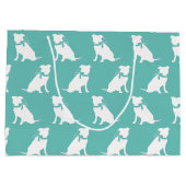 Pit Bull Dog Puppy Pitbull Large Gift Bag Groot Cadeauzakje (Achterkant)