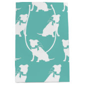 Pit Bull Dog Puppy Pitbull Medium Gift Bag Medium Cadeauzakje (Voorkant)