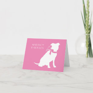 Pit Bull Dog Puppy Pitbull Note Card Notitiekaartje