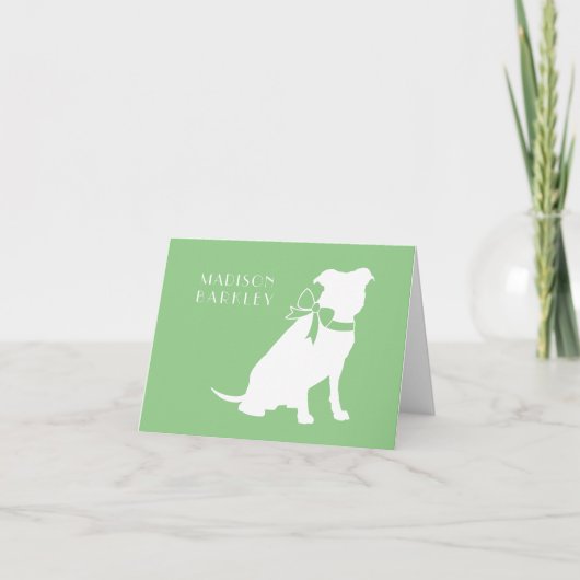 Pit Bull Dog Puppy Pitbull Note Card Notitiekaartje (Voorkant)
