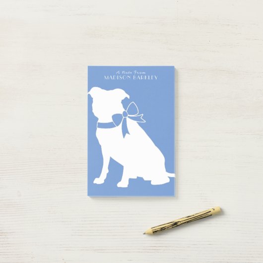 Pit Bull Dog Puppy Pitbull Post-it® Notes (Op bureau)