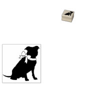 Pit Bull Dog Puppy Pitbull Rubberstempel (Gestempeld)