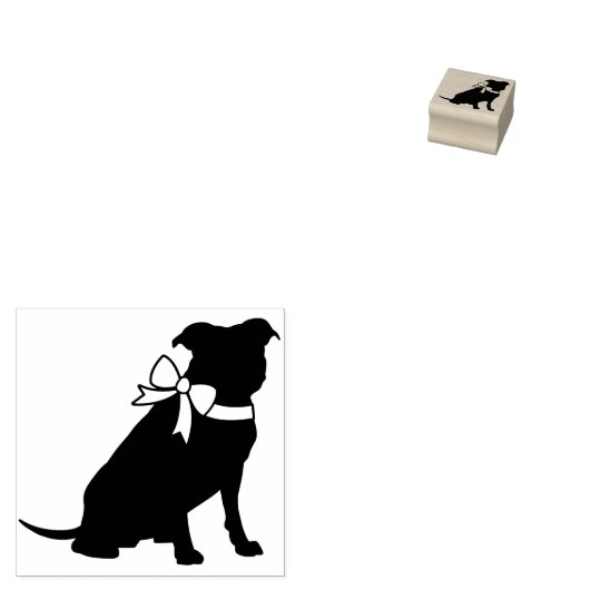 Pit Bull Dog Puppy Pitbull Rubberstempel (Gestempeld)