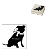 Pit Bull Dog Puppy Pitbull Rubberstempel (Gestempeld)
