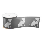 Pit Bull Dog Puppy Pitbull Satin Satijnen Lint (Spoel)