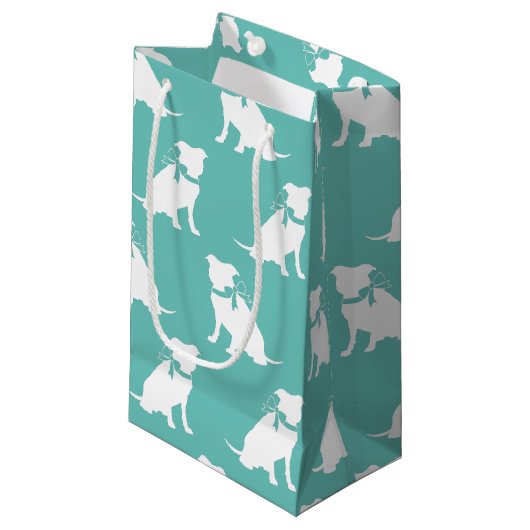 Pit Bull Dog Puppy Pitbull Small Gift Bag Klein Cadeauzakje (Voorkant Gekanteld)