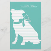 Pit Bull Dog Puppy Pitbull Stationery Briefpapier (Voorkant)