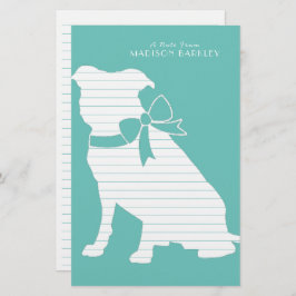Pit Bull Dog Puppy Pitbull Stationery Briefpapier