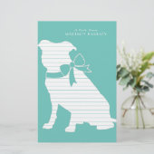 Pit Bull Dog Puppy Pitbull Stationery Briefpapier (Staand voorkant)