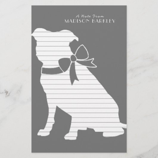 Pit Bull Dog Puppy Pitbull Stationery Briefpapier (Voorkant)