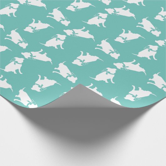 Pit Bull Dog Puppy Pitbull Wrapping Paper Cadeaupapier (Hoek)