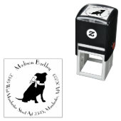 Pit Bull Dog Puppy Pitbull Zelfinktende Stempel (In situ)