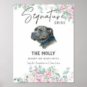 Pit Bull Dog Signature Drink Teken Poster (Voorkant)