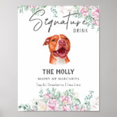Pit Bull Dog Signature Drink Teken Poster (Voorkant)