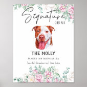 Pit Bull Dog Signature Drink Teken Poster (Voorkant)
