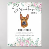 Pit Bull Dog Signature Drink Teken Poster (Voorkant)