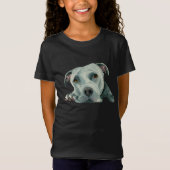 Pit Bull Dog Waterverf | Big Ol Head T-shirt (Voorkant)