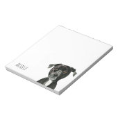 Pit Bull Dog Waterverf | Jouw namen toevoegen Notitieblok (Linkerzijde)